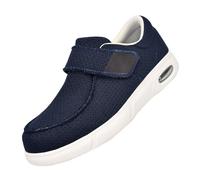 Scarpe per Diabetici Uomo,Larghe per Piedi Gonfi Scarpe da Passeggio Regolabili La Neuropatia Dolorosa dei degli Anziani,Blue,46