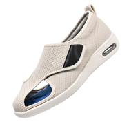 Scarpe per Diabetici Uomo，per Alluce Valgo,Fasi Post Operatorie e Lunghe Guarigioni,Scarpe Traspiranti Antiscivoloile.Beigeㅡ50