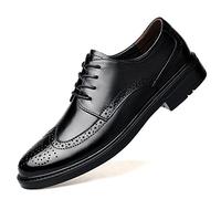Scarpe per Gli Uomini Allacciati Rotondi Punta Ala di Punta brunita in Pelle Non Slip bloccante Tallone Slip Resistente al Top Business Anti-Slip Bassi