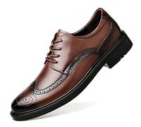 Scarpe per Gli Uomini Allacciati Rotondi Punta Ala di Punta brunita in Pelle Non Slip bloccante Tallone Slip Resistente al Top Business Anti-Slip Bassi