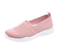 Scarpe per il tempo libero da donna, sportive, in rete, morbide, comode, scarpe da corsa, traspiranti, tinta unita, leggere, resistenti all'usura, estive, Colore: rosa., 41 EU