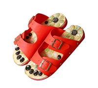 Scarpe per massaggio ai piedi con ciottoli naturali Pantofole per massaggio terapeutico con ciottoli a punti Sandali sanitari Piedi Scarpe per la cura degli anziani