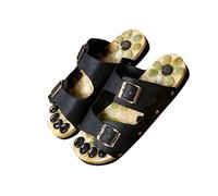 Scarpe per massaggio ai piedi con ciottoli naturali Pantofole per massaggio terapeutico con ciottoli a punti Sandali sanitari Piedi Scarpe per la cura degli anziani