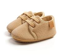 Scarpe per primi passi bambino, Morbuy Pantofole Bambino in Morbida Pelle Scarpine in Pelle Prima Infanzia Scarpe da bambino antiscivolo - 0-18 Mesi Ragazzo Ragazza (cachi,3 / 13cm / 12-18 meses)