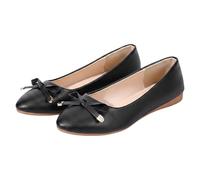 Scarpe piatte da donna, comode - scarpe retrò da donna, vintage, sneakers alla moda, slip on Basquettes senza lacci casual da passeggio sneaker elegante con fiocco, Nero , 39 EU