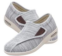 Scarpe Piedi Gonfi Donna Scarpe Ortopediche Donna con Strappo per reumatici e Piede diabetico per Il Tempo Libero Pollice Regolabile Valgo Larghezza Ampia (Color : Lightgrey, Size : 39 EU)