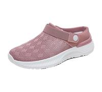 Scarpe Piedi Sensibili Donne Piattaforma Senza Lacci Confortevoli All'aperto Scarpe Estive con Maglia Casual Donna Scarpe Da Trekking Basket Sneakers Chic Fitness Outdoor, rosa, 41 EU