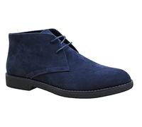 Scarpe Polacchine Uomo Class Scamosciate Pelle Nabuk Inglesine Casual (A3 Blu, 43)