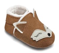 Scarpe Primi Passi Bimba Bimbo Invernali Scarpine Primi Passi Bambina Scarpine in Pelle Bambino Calda Fodera Pantofole Bambini(Volpe Castagno Peluche, 18-24 Monate)