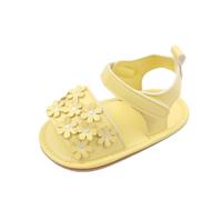 Scarpe primi passi per bambini, estive, leggere, antiscivolo, con decorazione floreale, per bambini, sandali sportivi, suola morbida, giallo., 20 EU