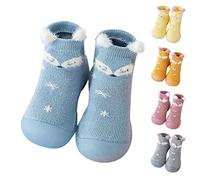 Scarpe primi passi per bambini, per ragazzi e ragazze, traspiranti, leggere, antiscivolo, in gomma, flessibili, comode, Cenere chiaro, 26 EU