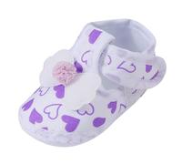 Scarpe primi passi per neonati, scarpe estive per bambini, ragazzi e ragazze, prima camminata, scarpe casual con bowknot, morbida suola in gomma antiscivolo, Lilla, 11