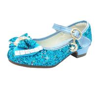 Scarpe Principessa Bambina Scarpe Glitter Bimba con Tacco Principesse Regalo, Blue 33