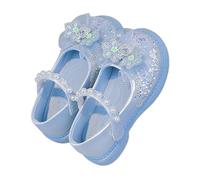 Scarpe Principessa Ragazza, Costume Ballerine Mary Jane Scarpe Tacco Danza Bambino Sandali Paillettes Festa Regalo Natale Compleanno Cosplay 1-6 Anni, blu, 36 EU