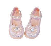 Scarpe Principessa Ragazza, Costume Ballerine Mary Jane Scarpe Tacco Danza Bambino Sandali Paillettes Festa Regalo Natale Compleanno Cosplay 1-6 Anni, rosso, 28 EU