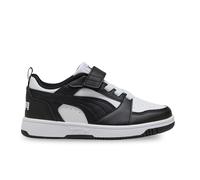 PUMA Unisex Kids Rebound V6 Lo AC+ PS Sneaker, PUMA White-PUMA Black, 32 EU