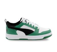 Puma Unisex Youth Puma Rebound V6 Lo Jr Sneakers, Puma White-Puma Black-Archive Green, 36 EU