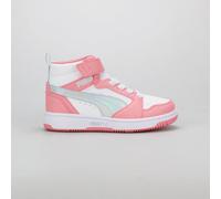 Scarpe Puma Rebound V6 Mid bambina collo alto Bianco rosa 402770 01