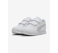PUMA Sneakers ST Runner v4 Glitter per bambini, Scarpe, Bianco/Silver/Cool Light Grigio, 28 28
