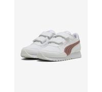 PUMA Sneakers ST Runner v4 Glitter per bambini, Scarpe, Bianco/Copper Rose/Rose Mauve, 32 32