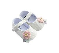 Scarpe Ragazza Cute Pelle Fiore Morbido Bottom First Walk Shoes Princess Shoes Scarpa Custodia, bianco, 20 EU