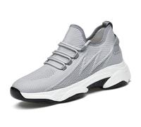 Scarpe rialzanti Invisibili da Uomo - Sneakers Sportive Super Leggere - 10 cm più Alte, comode e Traspiranti for Il Tempo Libero.(Grigio,38)