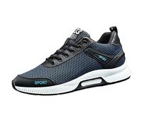 Scarpe rialzate da uomo, 10 cm, 8 cm, 6 cm, invisibili, altezza elevatore, scarpe da ginnastica invisibili, da uomo, 10 cm, ultra leggere, antiscivolo, Blu Scuro 1 Tacco 10 cm, 42 EU