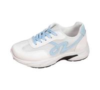 Scarpe Running Sneakers alla Moda con Plateau, Versatili e comode, per Camminare in Modo Sportivo con Suola Spessa (Blue, 36)