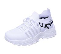 Scarpe Running Sneakers da Donna per Abbigliamento Casual con Design Infradito per Comfort e Stile, perfette la Primavera e L'Estate, Ideali da Abbinare ai Jeans. (White, 37)