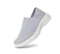 Scarpe Running Uomo, Un Paio di Scarpe Trekking Antiscivolo Uomo Nuove per La Primavera L'Estate Scarpe Leggere alla Moda per Persone di Mezza età Anziane Scarpe Casual Slipon (Grigio Taglia 42)