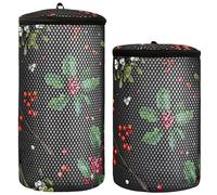 Scarpe Sacchetto di Lavaggio Sneaker Lavatrice Borsa 2 Pz Scarpe Mesh Lavanderia Borsa Per Lavatrice Modello Lavatrice Decorazione di Natale Piante Linea Disegnata, Modello Decorazione di Natale