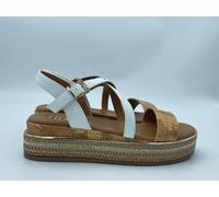Scarpe sandali donna ALVIERO MARTINI n2184 0371 beige geo white bianco