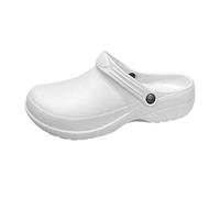 Scarpe Sanitarie, Zoccoli Sanitari Donna e Uomo, Scarpe Infermiere Unisex, Calzature Infermieri Antiscivolo Clogs Ortopediche Ciabatte Infermiera Antinfortunistiche Zoccolo Cucina Lavoro Bianco 38
