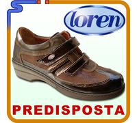 SCARPE SCARPA SCARPONCINO MARRONE 2 VELCRI LOREN PELLE CAM. PLANTARE ESTRAIBILE