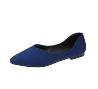 Scarpe Scarpe casual da donna con tacco basso scarpe eleganti scarpe basse leggere antiscivolo tacco piatto scarpe comode scarpe singole scarpe da donna con punta a punta appuntita, Blu, 39 EU