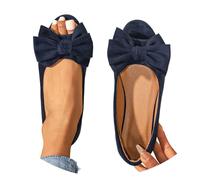 Scarpe Senza Lacci Fitness Donna da Casual Elegante con Fiocco per Lavoro e Viaggi comodità Quotidiana Stile Versatile Tutte Le Occasioni (Navy, 42)