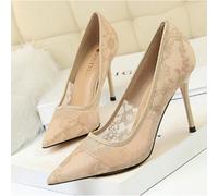 Scarpe singole di per donna, design, pizzo a rete di nicchia, punta affilata, tacchi a spillo, festa, matrimonio, scarpe singole con tacco alto Amplia la tua collezione di scarpe con le nostre esclusi