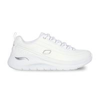 Skechers Scarpe da Ginnastica Arch Fit 2.0 Star Bound Pelle Bianca/Dettagli Argento 40 EU