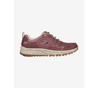 Skechers 180061 Mve, Trekking Low Cut Donna, Maglia In Pelle Malva Con Finiture Gialle, 36.5 EU