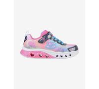 Skechers Flutter Heart Lights Simply Love, Scarpe Bambine e ragazze, Navy Synthetic Mesh, 27.5 EU