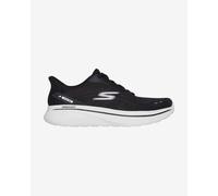 Skechers Go Walk Arch Fit N-Joy Nobend Sneaker da Uomo, Tessuto Nero con Finiture Bianche., 41 EU