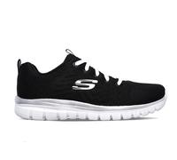 Skechers Graceful Get Connected, Sneaker Donna, Black Mesh White Trim, 41 EU