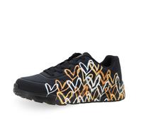 Skechers Uno Lite Metallic Love, Scarpe da Ginnastica Bambine e Ragazze, Nero Oro, 4 UK