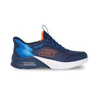 Skechers Microspec Max Brisk-Stripe - Scarpe da Ginnastica da Ragazzo, Navy,