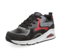Skechers Uno Gen1 Color Surge, Scarpe sportive Bambini e ragazzi, Black Synthetic Red Gray Trim, 38 EU