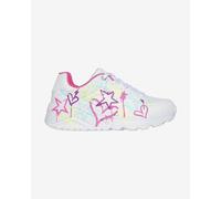Skechers Street Girls, Sneaker, White Synthetic/Neon Multi Trim, 38 EU
