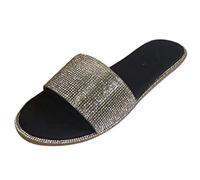 Scarpe Slippers Beach Sandals Crystal Flat Casual Roman Women's Indoor & Outdoor Women's Slipper Ciabatte Sanitarie Zeppa Mare