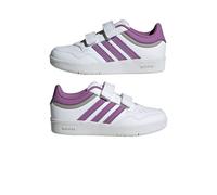 Scarpe Sneakers Bambini Unisex Adidas HOOPS 4.0 CF Strappo Bianco Rosa