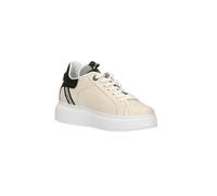 Scarpe sneakers Café Noir FDE121 pelle beige platform 4cm SCONTO DA LISTINO