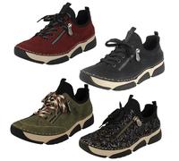 Scarpe Sneakers Casual Rieker Con Lacci Per Donne, 45973